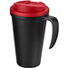 Americano® Grande 350 ml Isolierbecher mit auslaufsicherem Schraubverschluss, schwarz/rot
