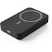 AMPERE 10. Magnetische Powerbank mit 10'000 mAh und superschnellem kabellosem Ladegerät (15 W) aus Recyceltes ABS (100% rABS), Schwarz