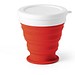ASTRADA. faltbarer Reisebecher aus Silikon und PP 250 ml, Rot