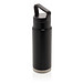 XD COLLECTION Auslaufsichere Vakuum-Flasche mit Tragegriff, 650 ml, schwarz