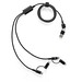 BERTOZZI. Superschnelles 6-in-1-USB-Kabel aus recyceltem Aluminium (20 %) und recyceltem PET (4 %), Schwarz