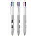 BIC® 4 Colours® Glacé Silber Glacé / Weiß
