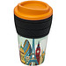 Brite-Americano Isolierbecher mit Schutzring Reifen-Design, 350 ml, orange