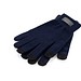BURROW. Handschuhe aus recyceltem Polyester (100% rPET), mit Tastspitzen, Dunkelblau