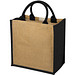 Chennai Jute Tragetasche, natur,schwarz