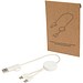 Citala 30 cm 5-in-1 Kabel aus recyceltem Kunststoff für Datenübertragung und 27W Schnellladung, weiss
