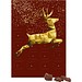 Classic Wand Adventskalender, Hochformat, gefüllt mit Friedel Schokolade, Rentier, Gold