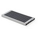 CLERK. 8'000 mAh Powerbank mit Solarpanel aus 100% recyceltem Aluminium, Satinsilber