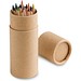CYLINDER. Buntstift Schachtel mit 12 Buntstiften, Natur