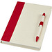 Dairy Dream A5 Notizbuch und Kugelschreiber-Set aus recyceltem Milchkarton, rot