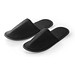 DANES. Unisex Hotelslipper aus Polyester, Schwarz