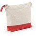 DAPHNE. Kosmetiktasche aus 100 % Baumwolle (340 g/m²), zweifarbig, Rot