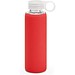 DHABI. Sportflasche aus Borosilikatglas 380 mL, Rot