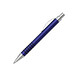 Druckkugelschreiber Porto, blaue Mine, Blau-Metallic