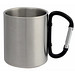 Edelstahl Becher Hiking Day, ca. 200 ml, silber/schwarz