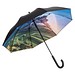 FARE® AC-Stockschirm Nature, schwarz/Berg-Design