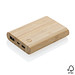 Zertifizierte 5.000mAh Bambus-Powerbank, braun