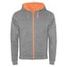 heather grau / Fluor Orange