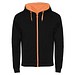 schwarz / Fluor Orange