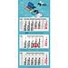 Geiger-Notes Monatskalender Maxi Light 3 Bestseller, Benelux, inkl. Druck, hellgrau