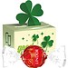 Geschenkbox Mini Kleeblatt, Lindt LINDOR Milchkugeln, inkl. Druck