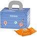 Geschenkbox Mini Koffer, Ritter SPORT Schokowürfel Karamell Dou, inkl. Druck