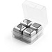 GLACIER. Set mit wiederverwendbaren Würfeln aus rostfreiem Stahl, Silber