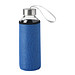 Glas-Trinkflasche TAKE JUTY, blau
