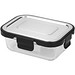 Glasbox LOKA, 370 ml, schwarz/transparent