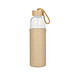 Glasflasche mit Hülle Natural, 0,7l, transparent
