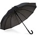 GUIL. Regenschirm mit 12 Stangen aus 190T-Polyester mit automatischer Öffnung, Schwarz