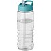 H2O Active® Treble 750 ml Sportflasche mit Ausgussdeckel, transparent/aquablau