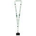 HARLOW. SET Lanyard SUBLIMATION Long II (20 mm) mit 20 mm Auslösekarabiner und Handyhalterung, 301 - Weiß