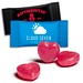 Herzbonbons im Flowpack, 3 g, Himbeerbonbon, Folie weiß, inkl. Druck