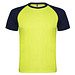 Indianapolis T-Shirt Unisex aus recyceltem Material, Fluor Yellow / schwarz, S