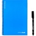 INFINITEBOOK PLAIN A5. "Infinitebook" mit flexiblem Einband und 15 unlinierten Whiteboard Seiten, Königsblau