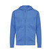 Iqoniq Abisko Zip-Kapuzenpullover aus recycelter Baumwolle, heather blue