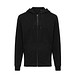 Iqoniq Abisko Zip-Kapuzenpullover aus recycelter Baumwolle, schwarz