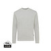 Iqoniq Denali ungefärbt. Rundhals-Sweater aus recycelter BW, heather grey