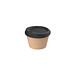 Kaffeebecher ToGo mit Deckel, 100 ml, beständiges braun/schwarz