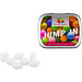 Klapp Dose, Traubenzuckerquadrate, inkl. Druck, silberne Dose