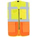 Korntex® Comfort Warnweste Hamburg, Multifunktional, M, Signal-Gelb / Signal-Orange