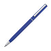 Drehkugelschreiber in schlanker Form aus Kunststoff, blaue Mine, blau