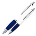 LANCE® Kugelschreiber Milano, blaue Mine, weiß/dunkelblau