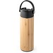 LAVER. Thermosflasche aus Bambus, Edelstahl und PP 440 ml, Schwarz