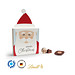 Lindt Präsent im Werbeschuber Weihnachtsmütze, Lindt Mini Pralinés, inkl. Druck