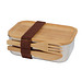 Lunchbox ECO TASTE,braun, silber
