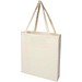 Madras 140 g/m² Baumwoll Tragetasche mit Seitenfalten aus GRS recycelter Baumwolle, natur