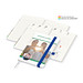Geiger-Notes Match-Hybrid green+blue Notizbuch A5 Cover-Star Recycling-Matt, inkl. Druck, mittelblau