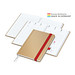 Geiger-Notes Match-Hybrid White Bestseller Notizbuch A4, Natura braun, inkl. Druck, rot